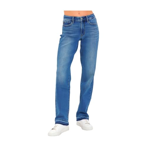 Judy Blue Mid Rise Release Hem Jeans2