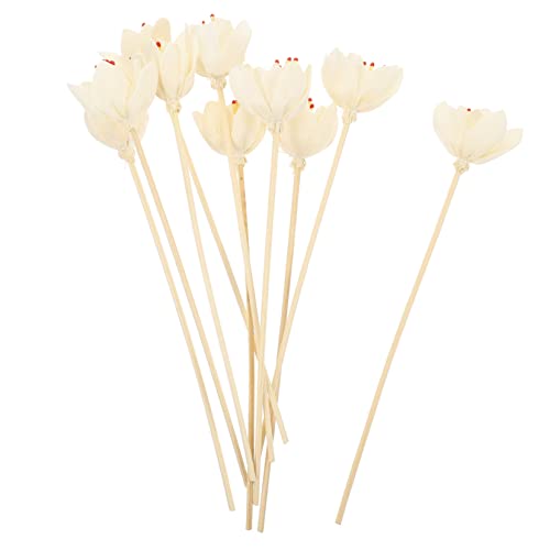 GARVALON 10pcs Artificial Flower Diffuser Sticks for Essential Oils Decor for Relaxing Fragrance for Office and Living Spaces