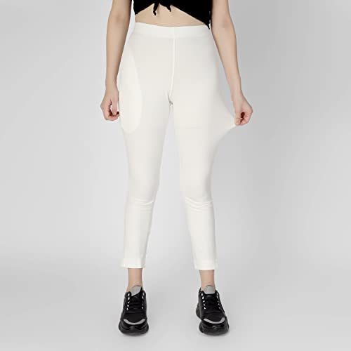 Image of ON&ON Women's Cotton Stretchable Slim Fit Straight Pants Trouser for Casual Wear and Office Wear
