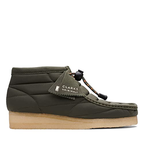 Image of Clarks Men's Wallabee Boots, Khaki Quilted, 9.5