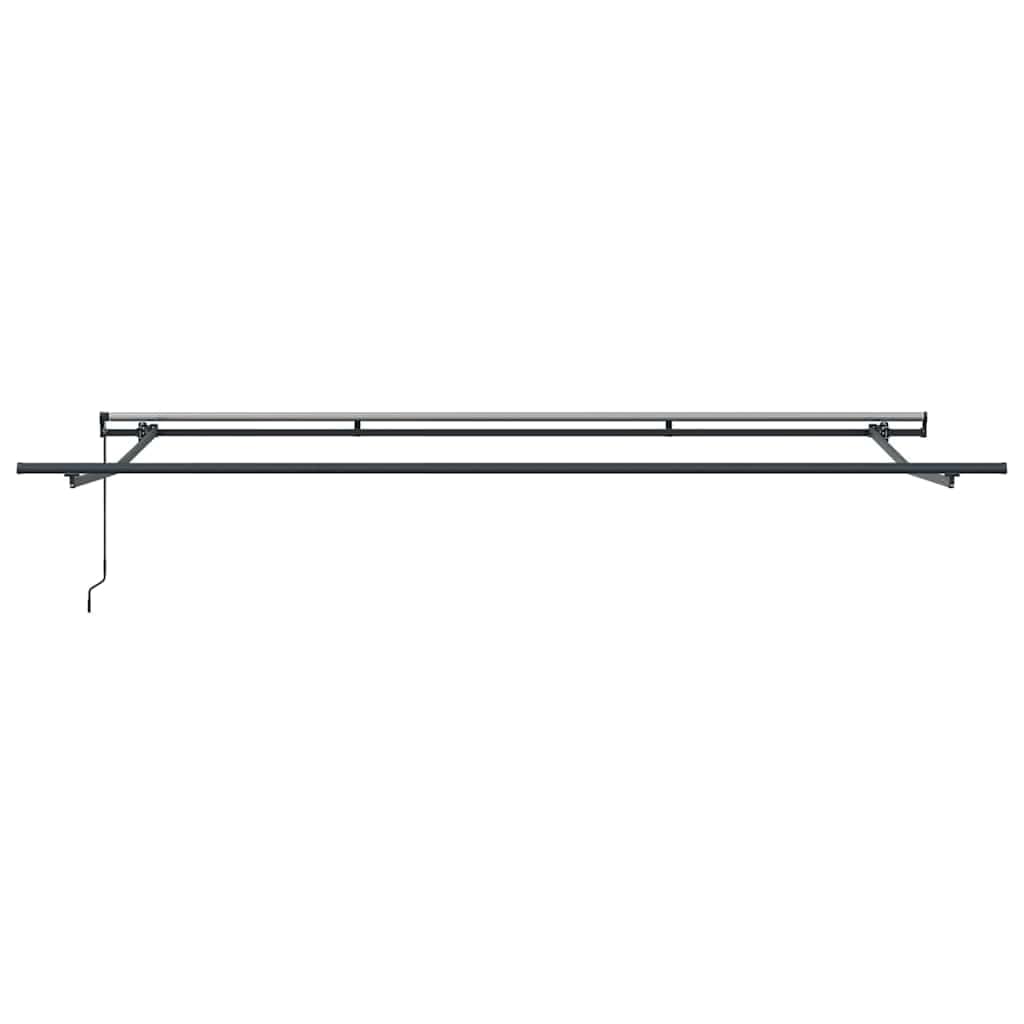 Manuelle Markise ausziehbar Weiß 400 x 300 cm Polyester Stahl Sonnensegel einziehbar für Terrasse Garten