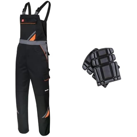 Bib And Brace Overalls Dungaree Men Trousers With Knee Pads Jacket Available Perfect For Work Mechanic Flooring Trades Cover