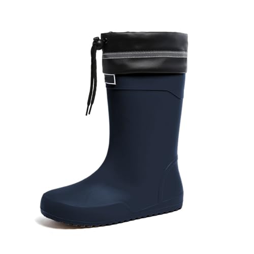 Men's Rain Boots Outdoor Camping Hiking Rubber Shoes Slip Durable Lightweight Comfortable for Gardening Fishing