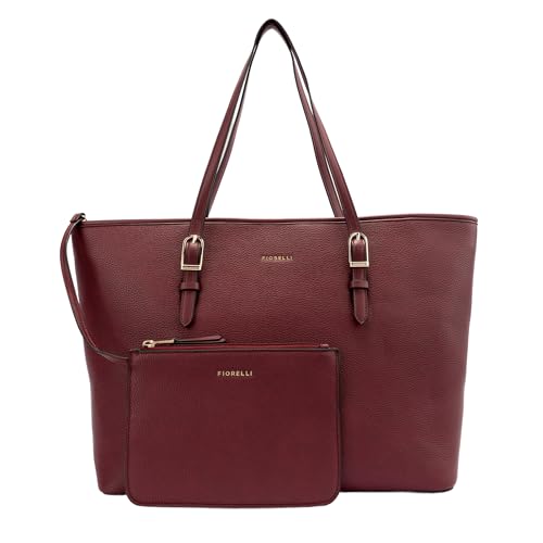 Fiorelli Etta Schnallentragetasche, stylische Umhängetasche mit großem Fassungsvermögen und abnehmbarem Beutel, Kunstleder, Port Red