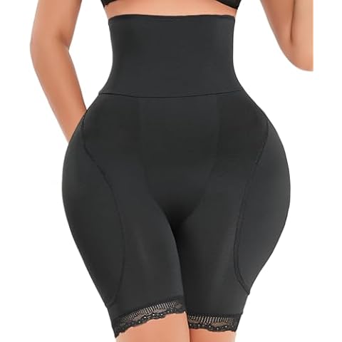 Trinorla Hip Padded Shapewear for Women High Waist Tummy Control Hip Enhancer Butt Lifter Panties, Black, Large Cover