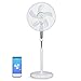 Produktbild Smarter freistehender Ventilator, mit WiFi und App | Alexa-Sprachsteuerung, Google Home- und Siri-Shortcuts | Leistungsstark und gleichzeitig leise | Oszillierend