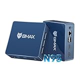 BMAX B4 Plus Mini PC Windows 11 Pro 12GB LPDDR5 512GB M.2 SSD Intel N95(bis zu 3.4Ghz) Micro Desktop Computer mit 4K HDMIx2/ Type-C/LAN/WiFi 5/BT 5.0/4xUSB, Klein PC für Home Office & Heimkino