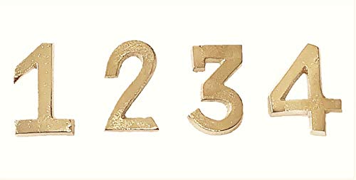 creativ home Aluminium Kerzen-Pin - Zahlen 1, 2, 3, 4. Gold. 4 cm....