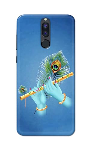 Image of PRINTFIDAA Printed Hard Back Cover Case for Huawei Mate 10 Lite | Huawei Nova 2i | Honor 9i Back Cover (Flute in Krishna Hands) -112