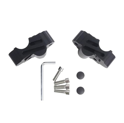 Adaptateur rehausse de guidon en alu pour moto Drapeau Noir 500