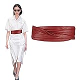 👗【Self Velcro Wrap Belt】: Dieser Leder-Hüftgurt kann durch Klettverschluss an verschiedene Taillen perfekt angepasst werden und eignet sich für verschiedene Trageweisen in verschiedenen Taillenanwendungen. Es erhöht nicht nur den Spaß am Design, sondern lässt Ihre Outfits auch besser aussehen.