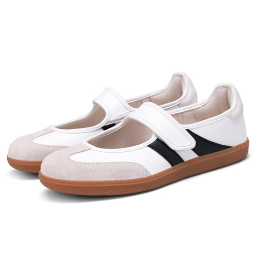 Womens Retro Mary Jane Sneakers Non-Slip Comfort Flats