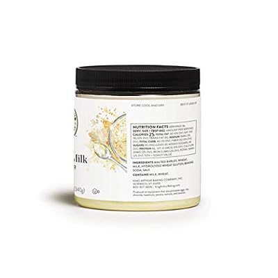 King Arthur Malted Milk Powder: Premium Baking Ingredient for Classic Diner-Style Sweetness, Ideal for Milkshakes, Pancakes, and Waffles - 12 oz Jar of Authentic Malt Flavor Enhancer