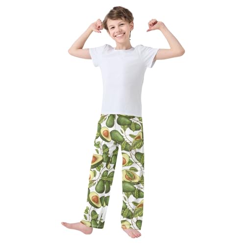 ZZXXB Mexico Avocado Boys Long Pants Soft Trousers Elastic Waist Kids Lounge Bottoms with Pockets S-XL2