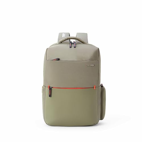 Image of American Tourister Zork Edge | 24.5 Ltrs | 2 Compartments | Bottle Pocket | Ergonomic Padded Back Panel & Shoulder Straps | Executive Backpack | 1 Year International Warranty | Green