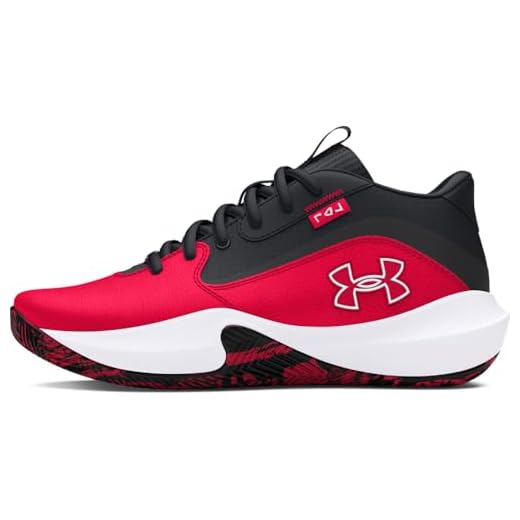 Under Armour Unisex Grade School Lockdown 7, (600) Red/Black/White, 4.5, US
