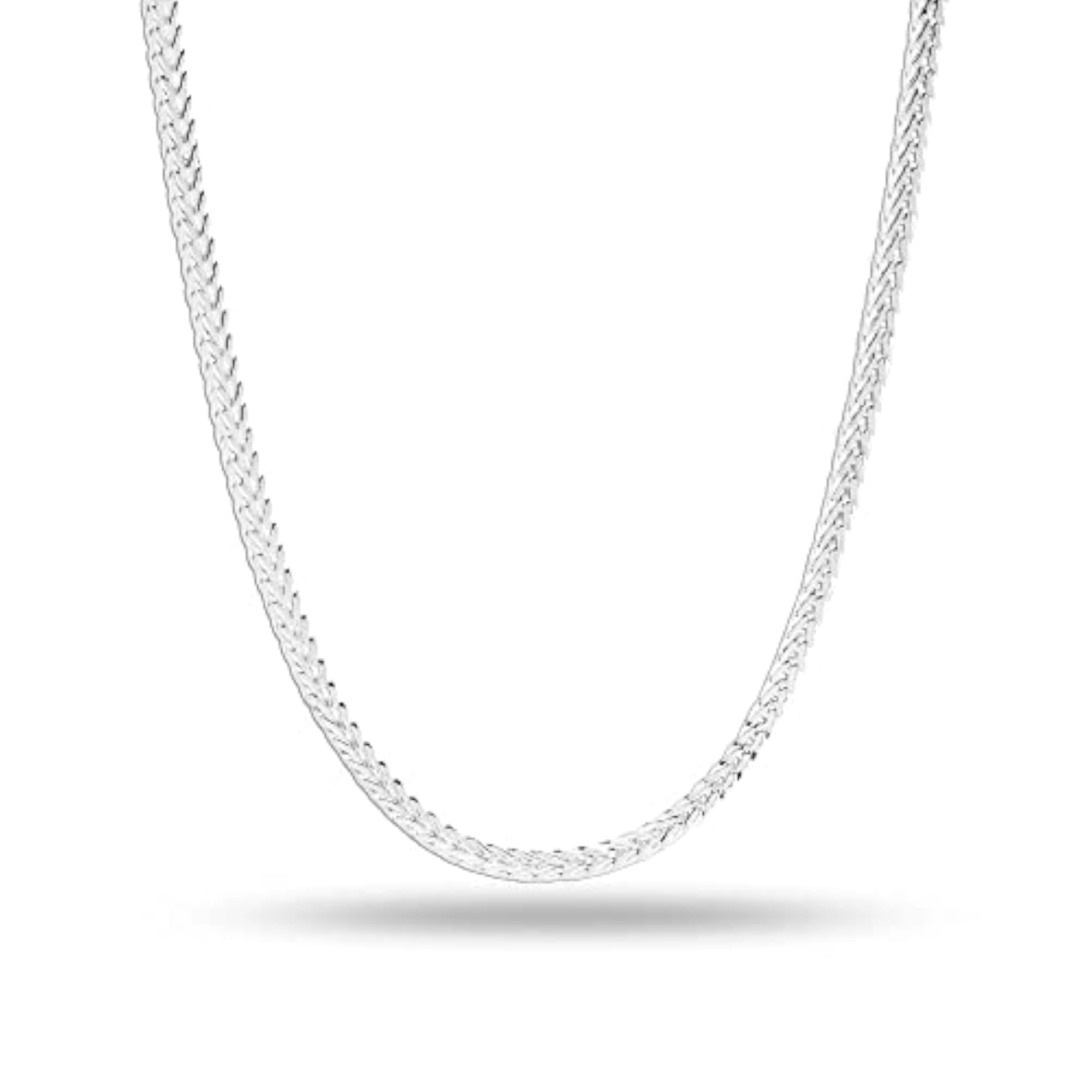 925 Sterling Silver Foxtail Chain Necklace, Unisex Gift