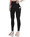 ODODOS Women's High Waist Yoga Pants with Pockets,Tummy Control,Workout Pants Running 4 Way Stretch Yoga Leggings with Pockets,Black,Large