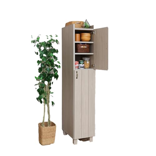 幅30cm 隙間にスッポリ! カントリーデザイン扉付きストッカー CN-1630S 日本製 ≪寄付者様組み立て品≫ [家具 組み立て 組立 組立家具 キッチンストッカー ストッカー デッドスペース キッチンラック キャビネット キッチン収納 食器棚 収納庫 サイドボード キッチン リビング 隙間 間仕切り ラッ