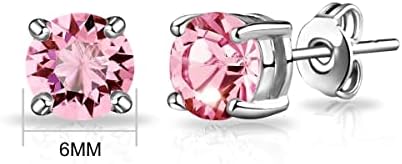 Pink Stud Earrings Created with Zircondia® Crystals
