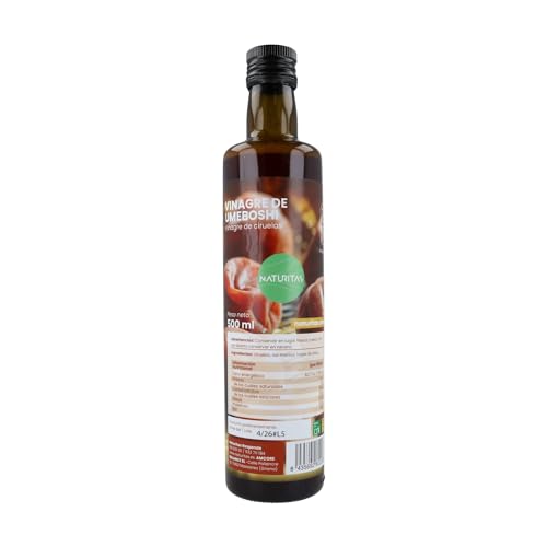 Vinagre de Umeboshi 500 ml Naturitas Essentials | Sin pasteurizar | Vegano | Probiótico