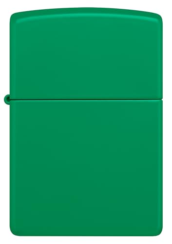Image of Zippo 48629 Regular Grass Green Matte Model Windproof Pocket Fuel Refillable Lighter, BIS Certified