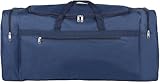 Plegable Bolsa de Viaje Extra Grande de Mano Equipaje Equipado Weekender Tela Multi Bolsillos Hombro 90 * 40 * 40 cm Capacidad de 144L XXL (Blue)