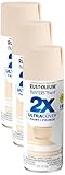 Rust-Oleum 249073 Painter's Touch 2X Ultra Cover Spray Paint, 12 oz, Satin Ivory Silk (Pack of 3)