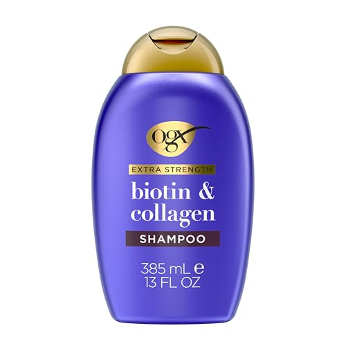 OGX Thick & Full + Biotin Collagen Extra Strength Volumizing Shampoo with Vitamin B7 Hydrolyzed...