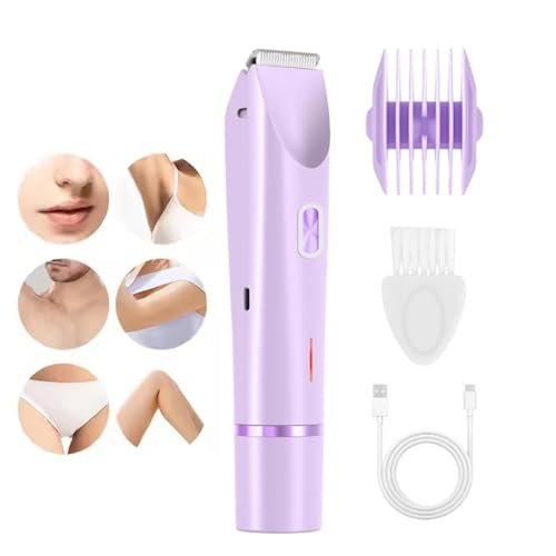 Rasoir électrique femmes 400mAh à deux têtes interchangeables zone bikini