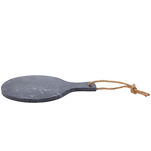 Tabla de Cortar de Mármol con Mango - Tabla para Quesos y Charcutería Negra para Cocina miniatura 3