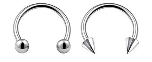 Ervio Silver Earring Set Surgical Steel Body Piercing Jewelry CBR Circular Rings for Lip Eyebrow (B0CG1Y1V19) Amazon Price History, Amazon Price Tracker