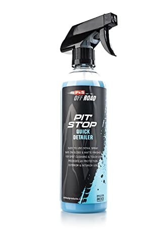 P & S PROFESSIONAL DETAIL PRODUCTS P&S Off Road Pit Stop Quick Detailer Easy Use for Side by Sides ATVs UTVs Interior Exterior Cleaner with UV Protection Safe on All Finishes 16 oz. Spray