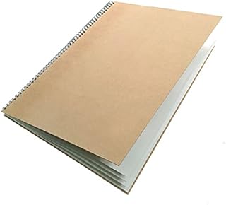 Artway Enviro Spiral Bound A2 Sketchbook - Portrait - White,70 Pages (35 Sheets) of 100% Recycled 170gsm Cartridge Paper,