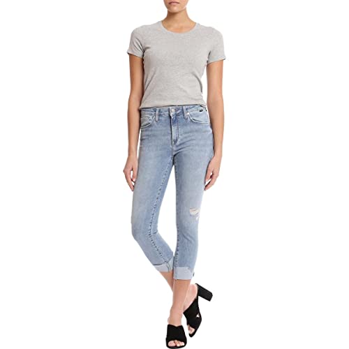 Jean super skinny Mavi Jeans Tess en denim stretch light blue vintage taille haute 26-27