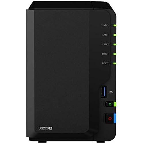 Synology 2 bay NAS DiskStation DS220+ (Diskless),Black