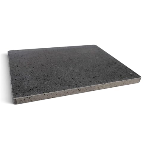 Large Lava Pizza Stone for Oven, BBQ & Grill, Made in Italy (38x30x2cm)