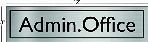 MKSIGN Stainless Steel Self Adhesive ADMIN. OFFICE SIGN Sign Board Tape For Sticking To Various Surfaces.