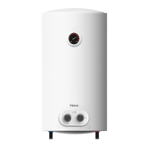 TEKA Termo Eléctrico 92 L, Instalación Vertical y Horizontal, Resistencia Envainada, Tanque Acero Esmaltado, Protección Sobrecalentamiento, EWH 100 DHH