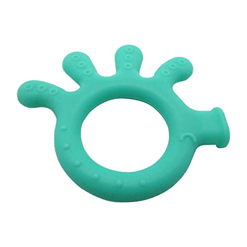 Image of Gadgetime USA Silicone Finger Teether Toy - Handheld Teething Relief for Girls & Boys - Chew Toy - Stimulating & Soft Soothing Chew Toys - BPA Free - Green