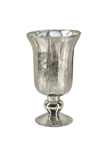 Serene Spaces Living Antique Platinum Flower Vase,...