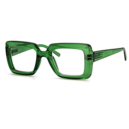 Image of Eyekepper Reading Glasses, Readers for Women, 2.5 Green Stylish