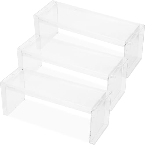 FRCOLOR Vitrinas para Exhibición y Almacenamiento Transparentes de 3 Piezas Rectangulares Diseño Artesanal Único en Ps , para Hogar y Tienda