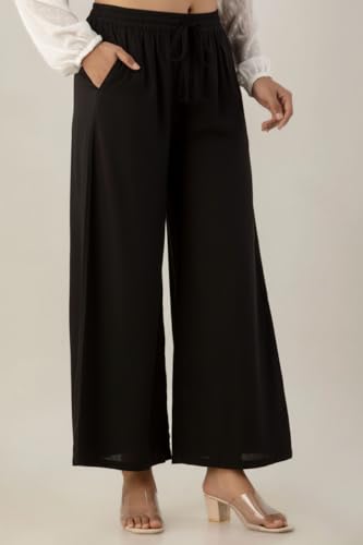 Image of Moirai Super Soft Viscose Rayon Palazzo Pants for Women Relaxed & Regular Fit Solid Palazzo for Women & Girls Casual Ethnic Wear