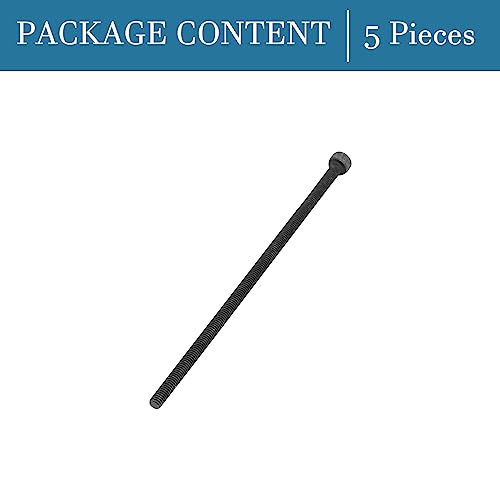 QUARKZMAN M3x80mm Sechskant Kopf Schrauben x 5Stk 14.9 Legierung Stahl Gerändelte Rutschfeste Kappe Bolzenbefestiger für Haus Bau Gebäude Gerät Werkzeug [Schwarz Schwenkkopf]