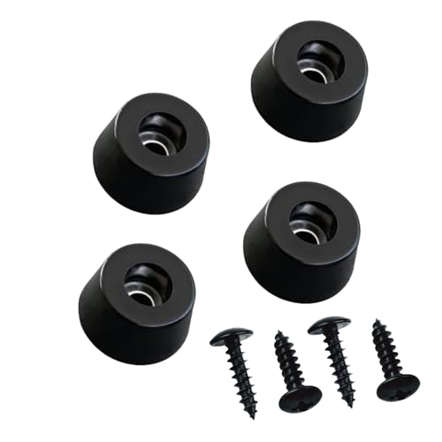 Speaker Isolation Feet 4-Pack with Screws - 1.27" Heavy Duty Rubber Vibration Damping Pads for Guitar Amplifiers Subwoofers Turntables Audio Equipment