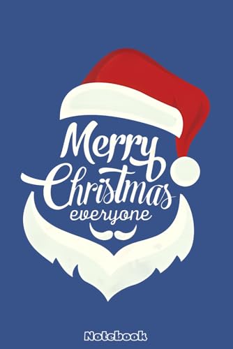 SANTA CLAUS FACE DESIGN - CHRISTMAS Notebook: Journal, Diary, Blank Lined Notebook, Note Pad, Writing Notes, 120 Pages, For Stud