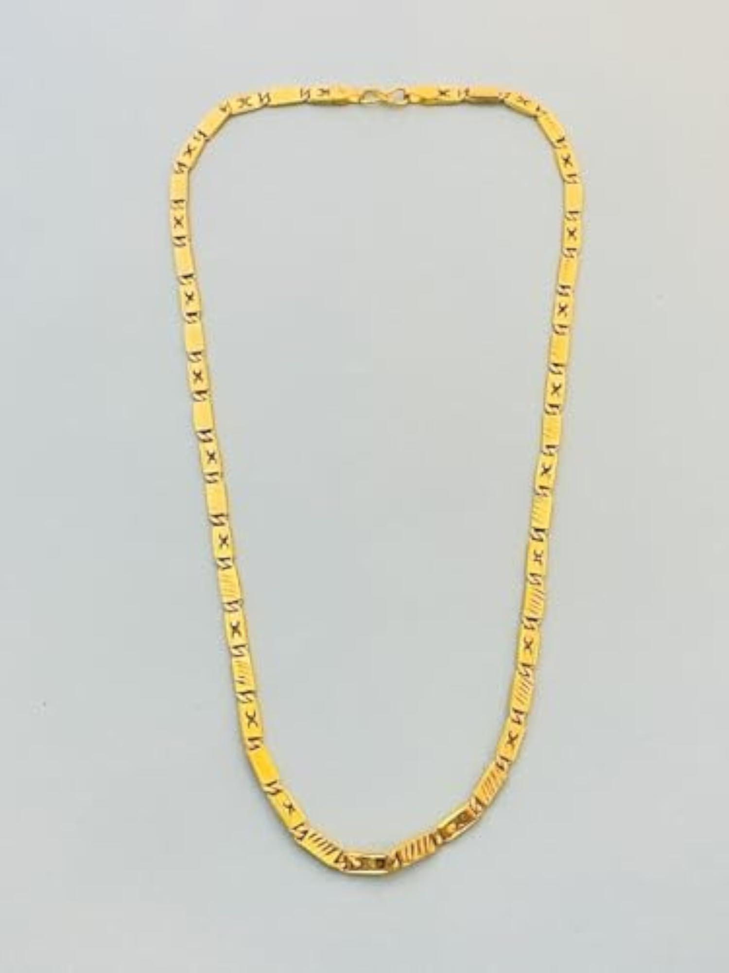 1 Gram Gold Plated Chain for Men, 18 Inch