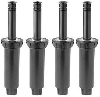Rain Bird 1804VAN 1800 Series Professional 4 Inch Pop Up Sprinkler Head, 4 Pack - Lawn Sprinkler with Adjustable 0-360 Degree Arc Nozzle Pattern, Up to 15 Ft Spray Distance, 1/2 in NPT Threaded Inlet