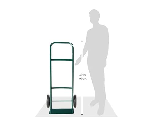Harper Trucks 55Ha22 300 Lb Capacity Steel Hand Truck With 8" Flat-Free Wheels, Dark Green #TOP3